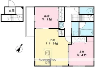 ソレイユ光【201号室号室】の間取り