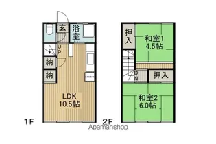 四賀ハウス3号棟【302号室】の間取り