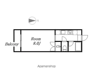 ヴァンヴェール名古屋【207号室】の間取り
