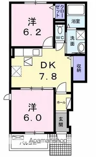 ラ・ヴィーニュ瀬戸【101号室】の間取り