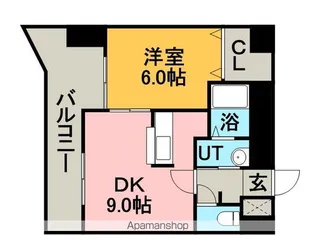 FEUILLES VERTES AJ【7階】の間取り