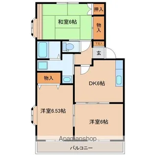 ソレイユパルク1番館【2階】の間取り