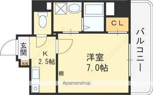 マインズ・コム南森町【402号室号室】の間取り