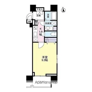 ガーラプレイス新宿御苑【9階】の間取り