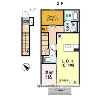 ピッコロカンポ【202号室】の間取り