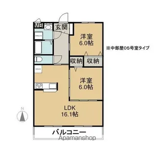 エムズ フレッチェ【1階】の間取り