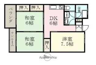 サンシャイン二の宮【602号室】の間取り