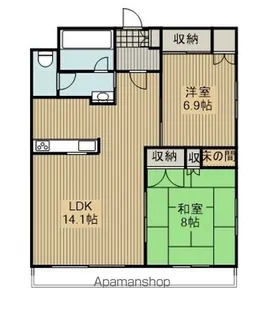 ロックパディ【102号室】の間取り