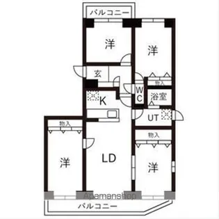 BRO北野【401号室】の間取り