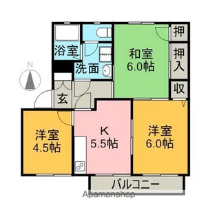 るぼあとき【C201号室】の間取り