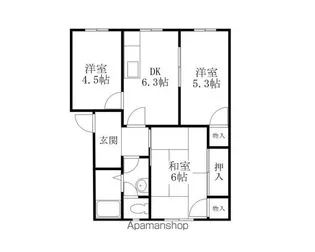 3DKの間取り画像