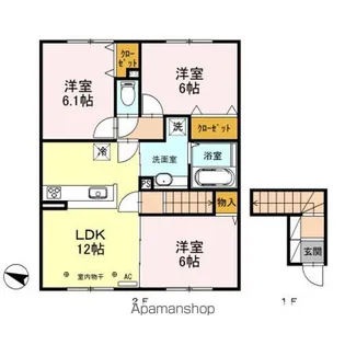 ハイグランド篠田【2階】の間取り
