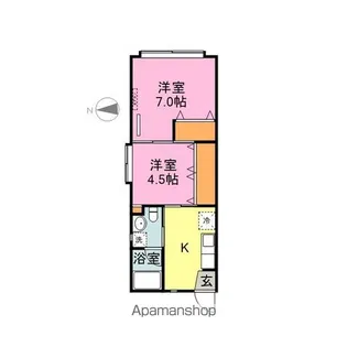 コーポ南陽【203号室】の間取り