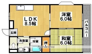 サウスパーク浜寺【2階】の間取り