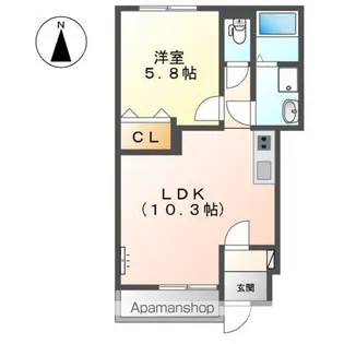 サンシャインハウス【1階】の間取り