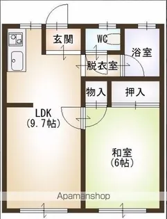 ヴィラ松韻【1階】の間取り