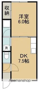 クラージュ花園(クラージュハナゾノ)【B-6号室】の間取り