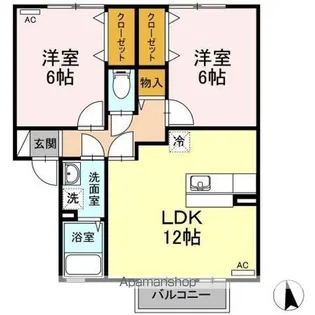 セジュール六条A・B棟【2階】の間取り