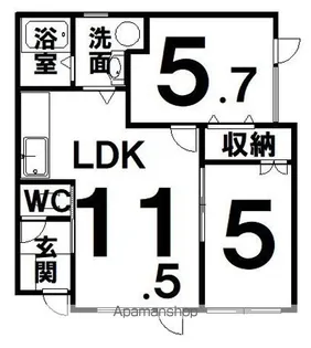 エコハウス幸【1階】の間取り