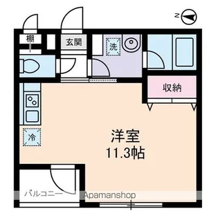 1Rの間取り画像