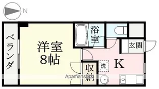 グリーンピア花月【405号室】の間取り