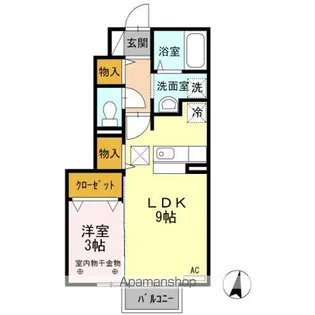 カーサ豊城【1階】の間取り