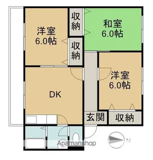 ブルースカイ【2階】の間取り
