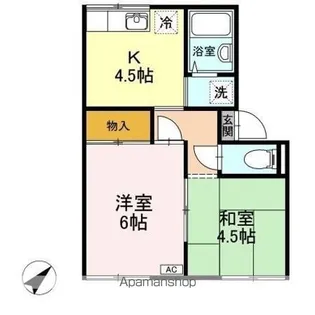 プレジール三島【1階】の間取り