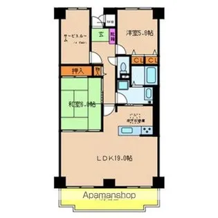 コスモ北野田819【8階】の間取り