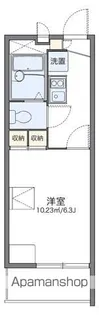 レオパレスHARVE【3階】の間取り