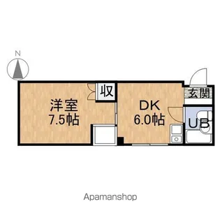 京町ロータリービル【402号室】の間取り