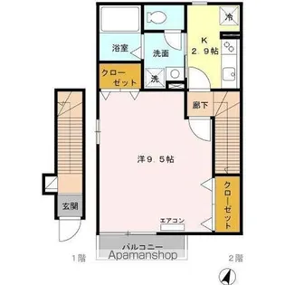 ルミエール Ⅰ【2階】の間取り