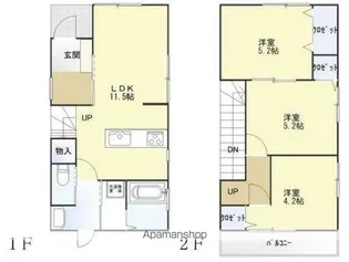 香川県高松市木太町【一戸建】の間取り