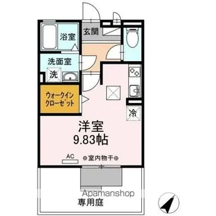 ピアチェーレK C棟【1階】の間取り