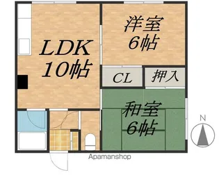 ハイツやまもと【2階】の間取り