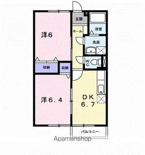 ブルックハイツ【2階】の間取り