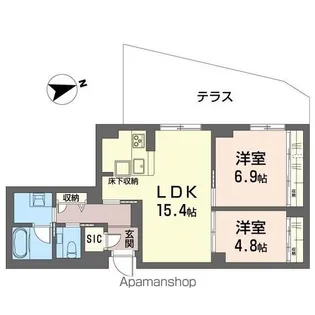 ベルシエル【202号室】の間取り