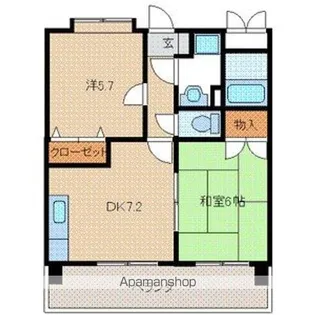 クレイントータス【6階】の間取り