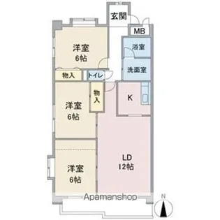 3LDKの間取り画像