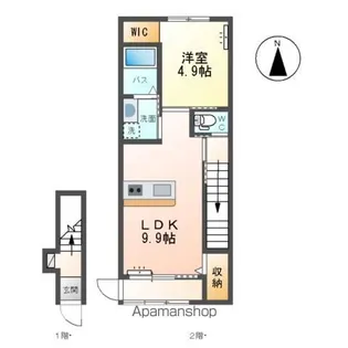 ブリーズ鹿又【2階】の間取り