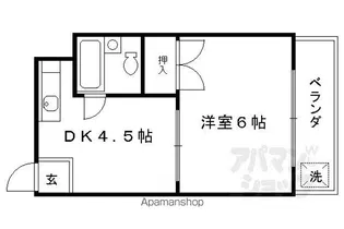 マンションエイト【402号室】の間取り