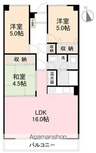 アイランドガーデン多田【3階】の間取り