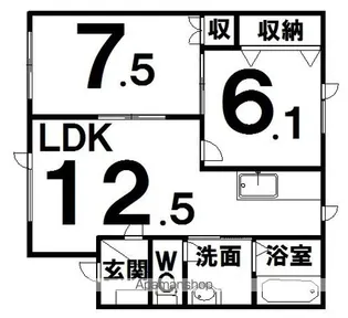 ラセールⅡ【201号室】の間取り