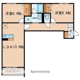 GRAND SOLEIL Ⅲ【203号室号室】の間取り