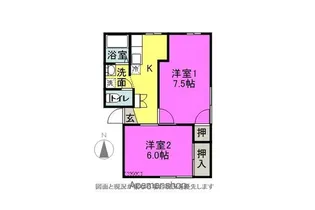 フレグランス サンシャインB棟【101号室】の間取り