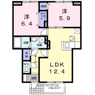 茨城県牛久市牛久町【アパート】の間取り