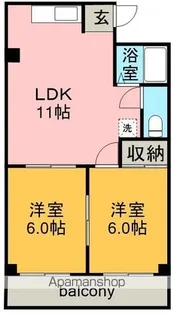 第2リバーサイド清水【1階】の間取り