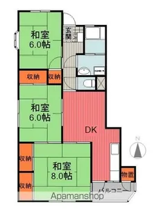 福島県福島市腰浜町【マンション】の間取り