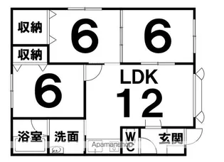 ウエストハイツ182【D号室】の間取り