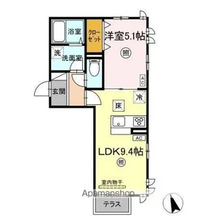 ニュー竜操【1階】の間取り
